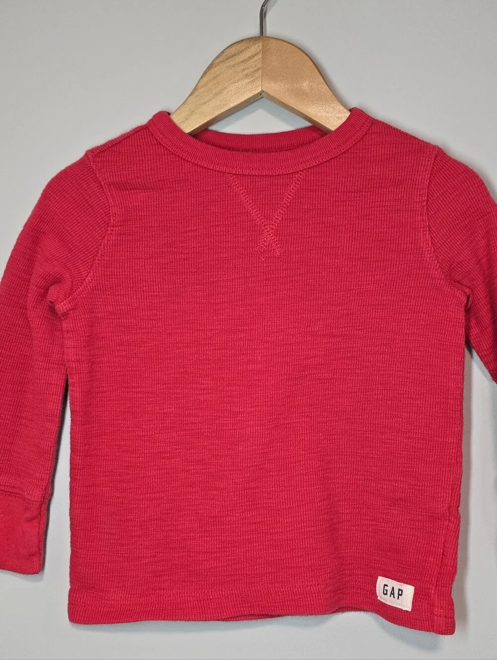 GAP Kids Red Long-Sleeve Thermal Top